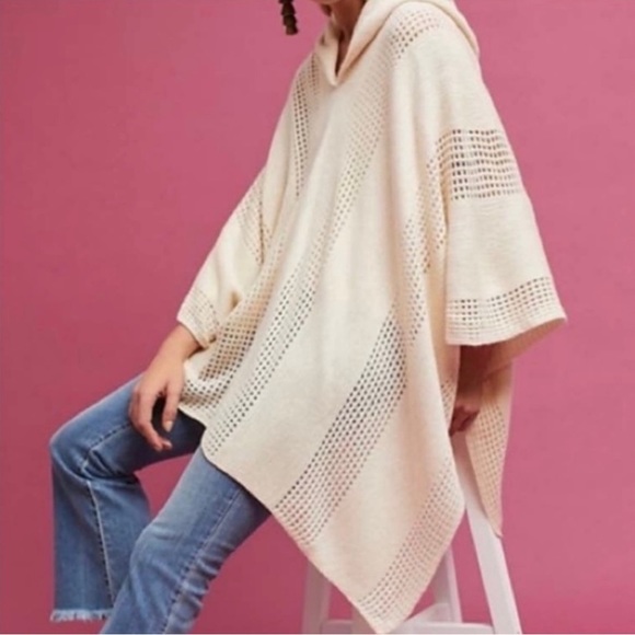 Anthropologie Sleeping on Snow hooded poncho - Picture 2 of 8